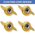 LA Wire Wheels 2-Bar Gold Floating Chip Knock-Off (Set of 4)