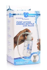 Clean Stream Pump Action Enema Bottle w Nozzle - Hygiene Enema Douche Kit