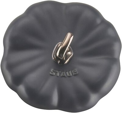 STAUB Ceramics Pumpkin Cocotte, 24-oz, Matte Black
