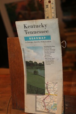 Vintage Travel Brochure Map Kentucky Tennessee 