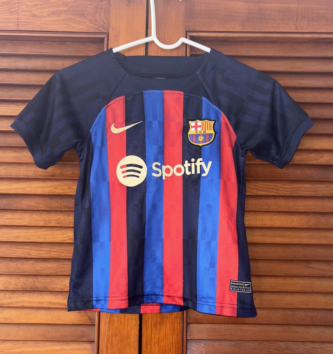 FC Barcelona Nike Soccer Jersey Blue Red Stripe Spotify