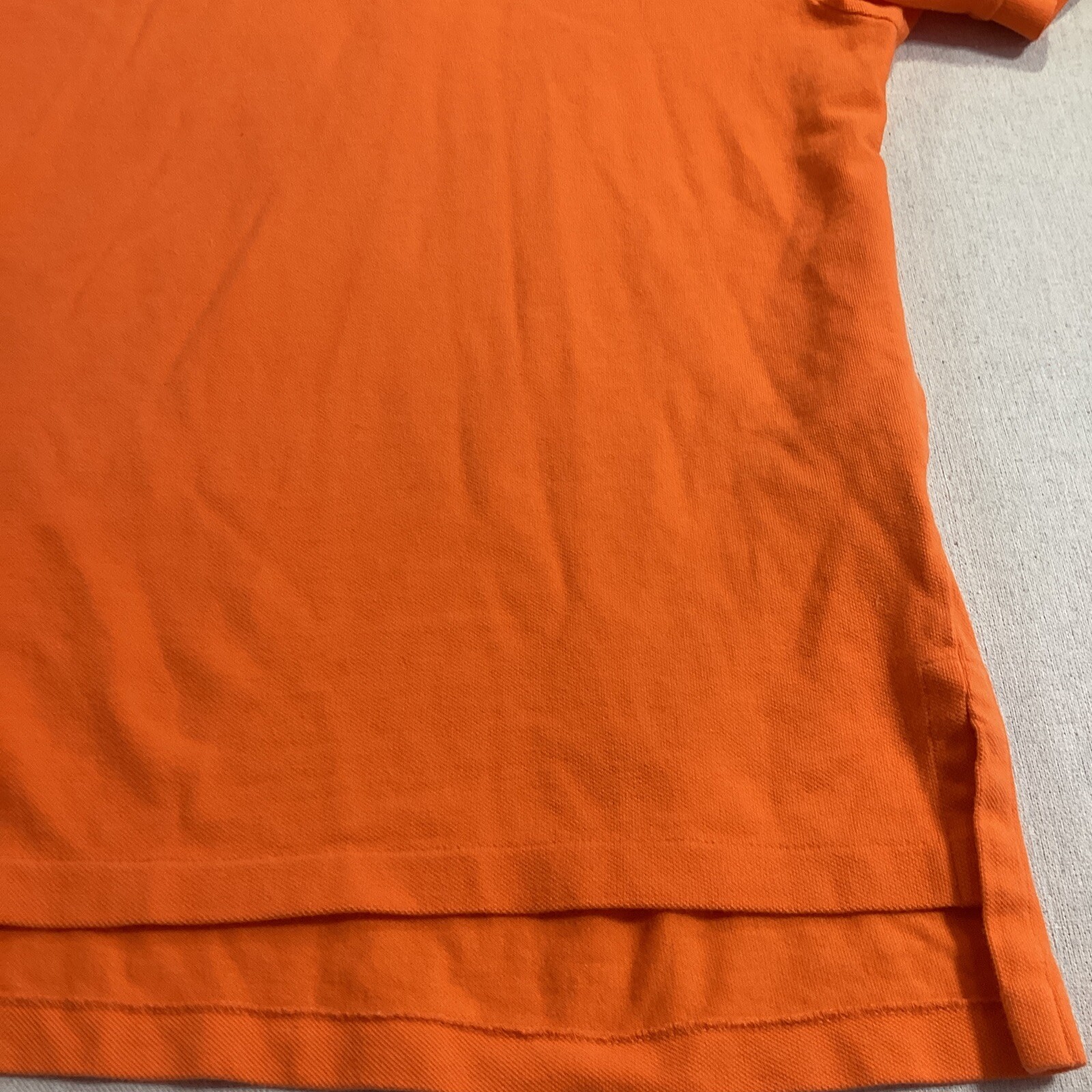 PONY Polo Ralph Lauren camicia uomo grande arancione casual 100% cotone manica corta