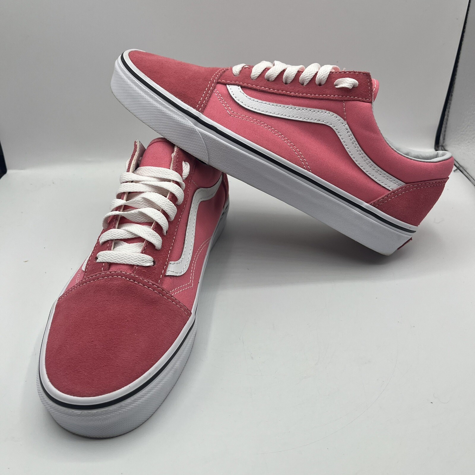 Size Men/10 Women- VANS Old Skool Strawberry Pink/ True WHITE