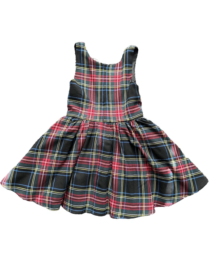 Harajuku Mini X Target Girls Holiday Red Black Plaid Tartan Mini Dress Size 7/8 - Image 2 of 3