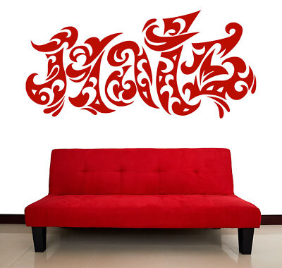 Inscription Vinyl Decal Wall Sticker Lettering Word Hate Tatoo Style (n963)
