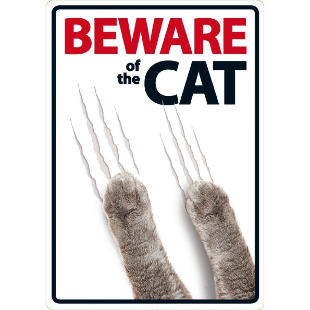 Beware Of The Cat Sign