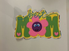 Best Mom Handmade Scrapbook Title Paper Pierced Die Cut