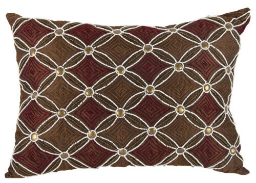 Silk Blend Geometric Contemporary Home Décor Pillows