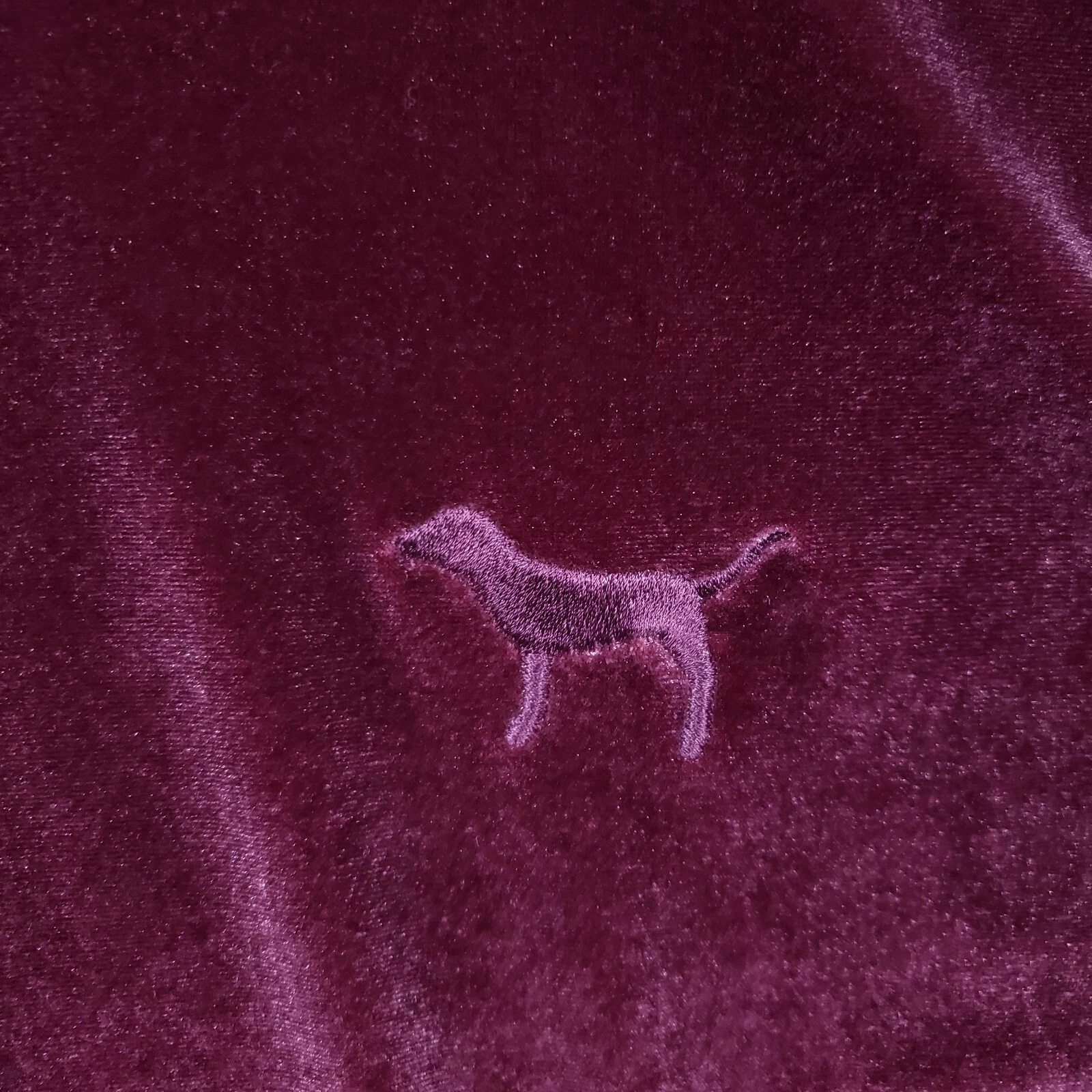 UNDERCOVER Felpa con cappuccio ROSA Victorias Secret velluto donna grande bordeaux velluto crop felpa