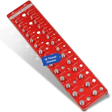 38 Nut and Bolt Thread Checker, Bolt and Nut Sizer Thread Gauge 15 Standard and