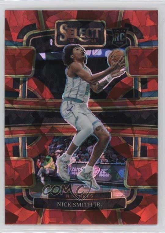 2023-24 Panini Select Concourse Red Cracked Ice Prizm Nick Smith Jr #89 00gy