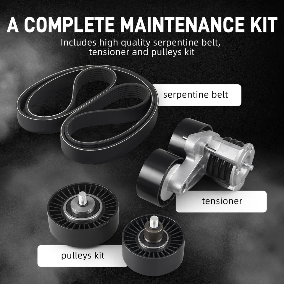 Kit de tensor de correa con polea y correa de transmisión para BMW X1 E84 Xdrive35i 2013-2015 Foto 2 de 4