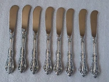 8 Oneida Michelangelo Cube Stainless Butter Knife Spreader