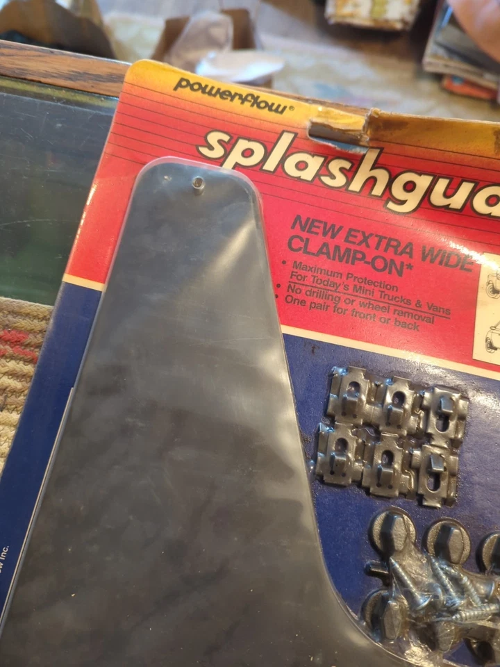 Vintage GMC 1980s Power Flow Splash Guard Mud Flap set Mudflaps Pair NOS New - Image 3 of 4