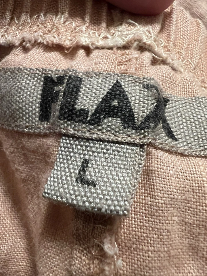 Empujadores de pedales de lino para mujer L (14-18) naranja bolsillos pullon elástico bohemio Foto 3 de 4