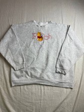 Vintage 90s Disney Winnie The Pooh Embroidered Crewneck Sweatshirt Gray Size XL