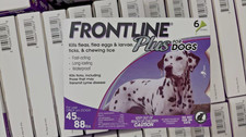 RONTLINE Dogs 45 to 88 LBS 6 doses flea tick treatment Ships From US