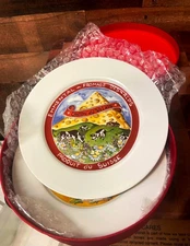 Vintage Cheese Appetizer Plates by Restoration Hardware Set of 4 NEW in BOX NIB