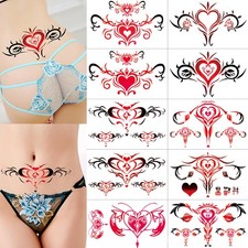 10/20 Pcs Tatoo Sex Waterproof Temporary Tattoos Womb Fake Tattoos Stickej.t2