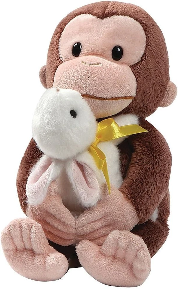 GUND 10” Curioso Mono George con Conejito Juguete de Peluche Animal de Peluche Regalo para Niños Foto 3 de 3