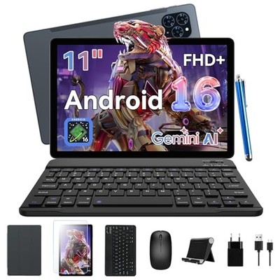 The World's First Android 16 Tablet,11 Inch Tablet with Pen and