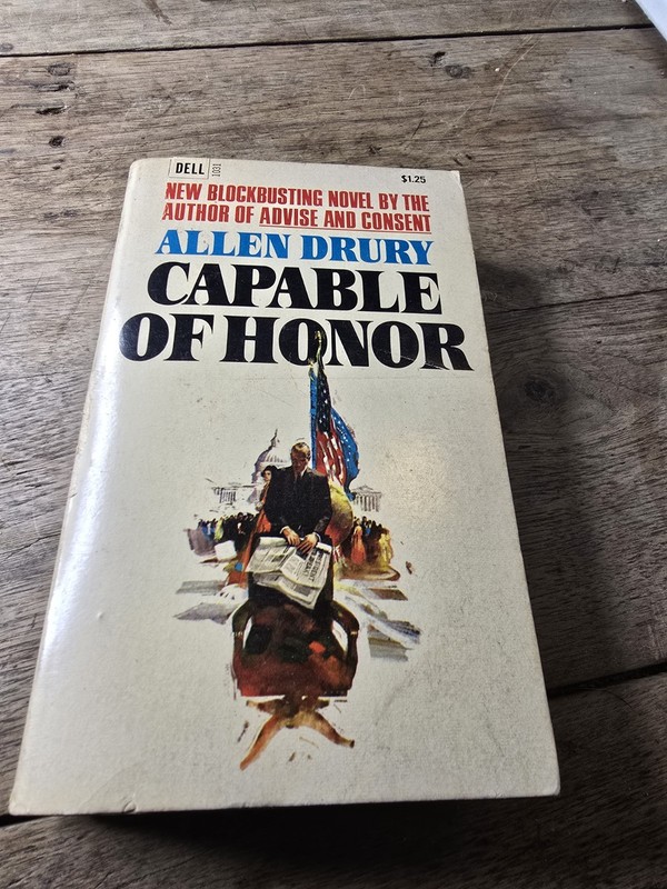 ALLEN DRURY  CAPABLE OF HONOR PB BOOK  bxA3