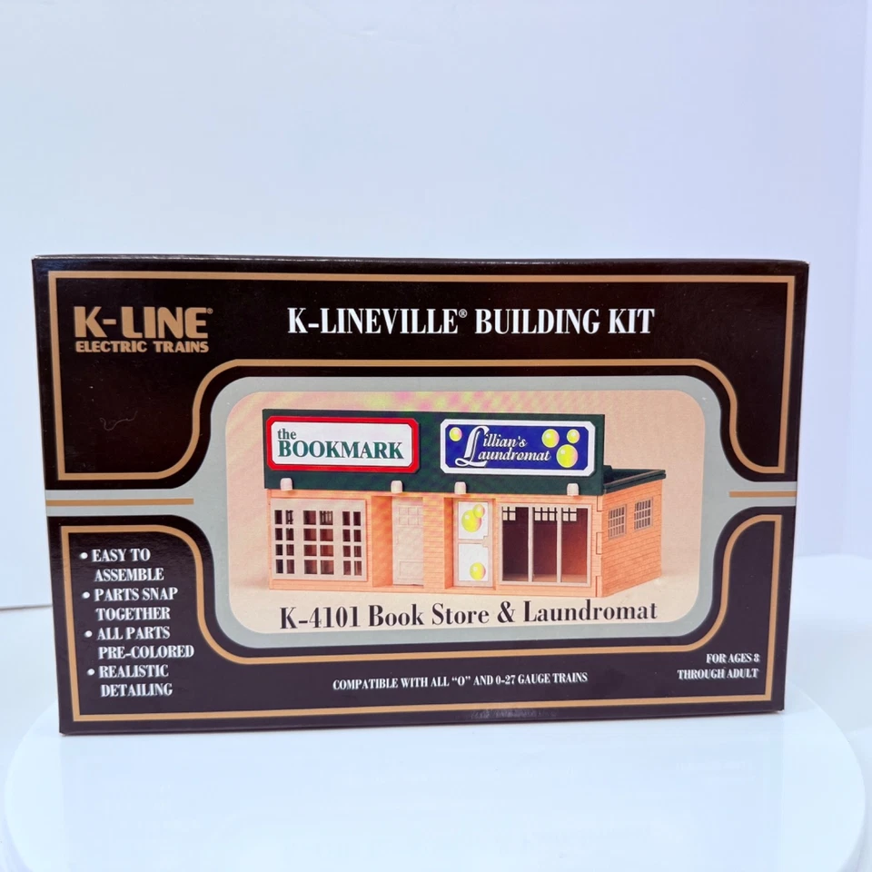 K-Line O Scale: K-Lineville Book Store & Laundromat Kit K-4101 – NEW & SEALED - Image 2 of 4