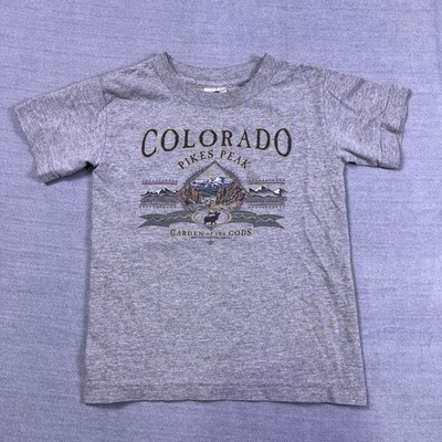Vintage Alstyle Apparel & Activewear Boys Heather Gray Colorado Pikes Peak Tee S