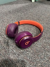 Beats by Dr. Dre Solo3 Purple/Orange Wireless Headphones Untested, Read Desc 