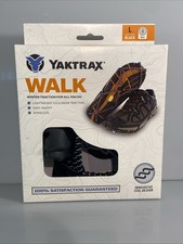 YAKTRAX WALK WINTER SNOW AND ICE TRACTION CLEATS STEEL COIL BLACK SIZE M