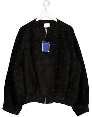 ADER ERROR Black Polka-dot Pattern Padded Bomber Jacket UK XL