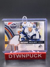 2025 UD SP GAME USED #4N-UV URHO VAAKANAINEN 4 NATIONS FACE OFF FABRICS JERSEY