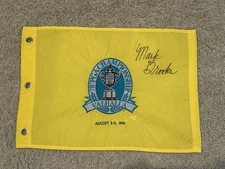 Mark Brooks Signed 1996 Official PGA Championship Flag Valhalla Golf Rare