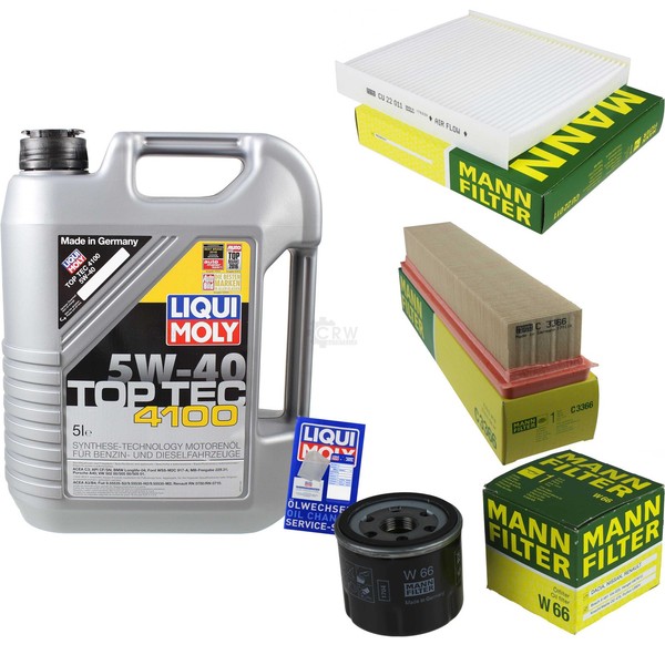 Inspektionspaket 5L Liqui Moly Top Tec 4100 5W-40 FüR Renault Clio IV 1.2 16V-image