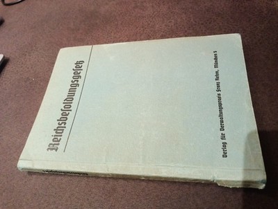 Das Reichsbesoldungsgesetz vom 16. Dez. 1927 Franz Rehm Verlag 1939
