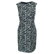 Whistles Dress 14 Black White Sleeveless Pencil Office Work Business Formal $399