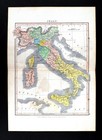 1848 Bartholomew Map Italy Rome Florence Naples Sicily Venice Milan Pisa Genoa