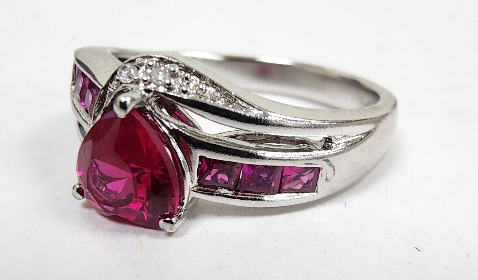 Designer Chuck Clemency STS Ruby Heart Diamond St… - image 7