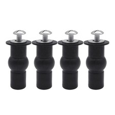 4 PCS Universal Toilet Seat Hinges Screws, Stainless Steel,Top Mounting Hardware