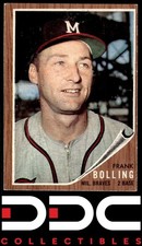 1962 Topps #130a Frank Bolling Milwaukee Braves Excellent