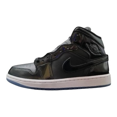 Nike Air Jordan 1 Mid Se Space Jam Black-Dark Concord White men s Sz 18 