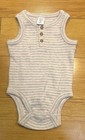 Nordstrom Pink Gray Striped Sleeveless One-Piece Bodysuit for Baby 3 Months — photo 1