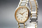 [N Mint] 1988 Vintage SEIKO Dolce 7741-6080 Quartz Gold White Dial Men's Watch