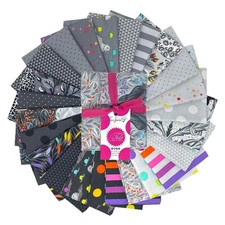 Tula Pink Graywork Fat Quarters: 24 True Colors Fabric Set