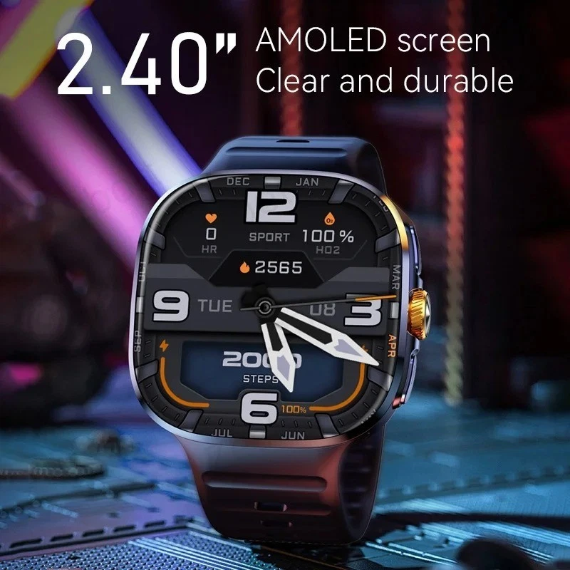 M-99 Smartwatch 2.4 inch Amoled Screen insert 4G/5G Sim Card GPS WIFI 190° Rotat - Image 3 of 4
