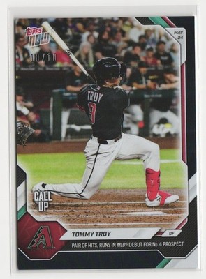 2026 Topps Now #238 Tommy Troy Black Foil /10 MLB Debut 1st Hit Diamondbacks