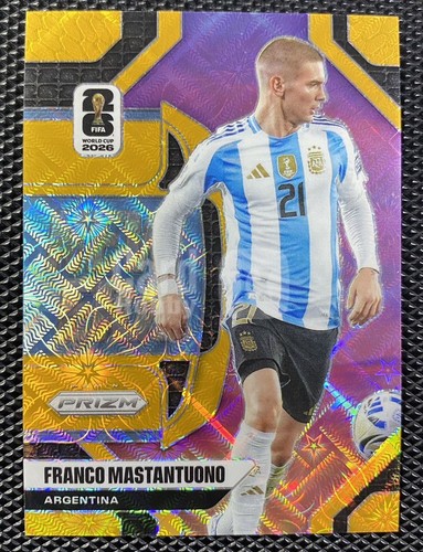2026 Panini Prizm FIFA World Cup Franco Mastantuono #24 New Era GOLD 06/10