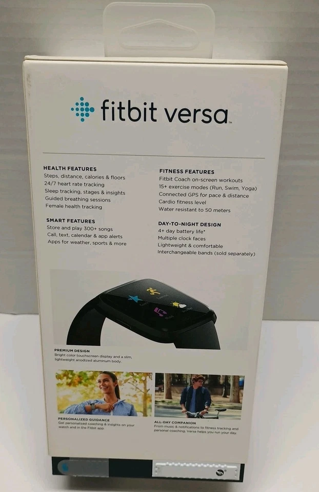 NUEVO Reloj Inteligente Fitbit Versa 1 Rastreador de Actividad Física con Banda Tallas S y L EE. UU. Foto 2 de 4