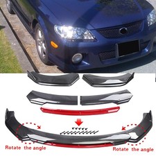 For Mazda Protege Carbon Fiber Style Front Bumper Lip Spoiler Splitter Body Kit