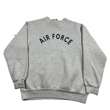 US Air Force Military Sweatshirt Gray Made USA Size S Vintage